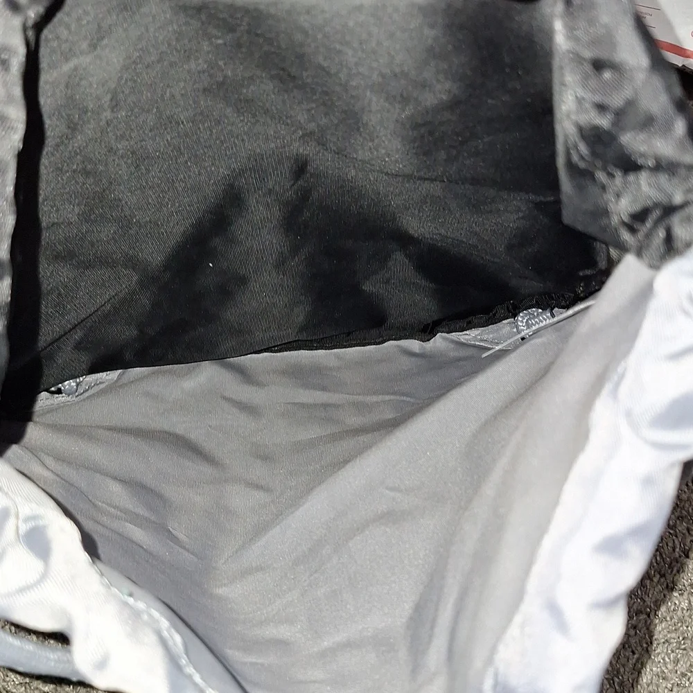 Under Armour Gray Black Nylon Canvas Drawstring Backpack